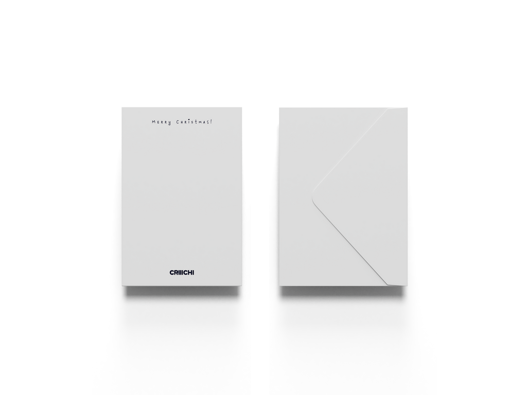 The back of the greeting cards with envelope